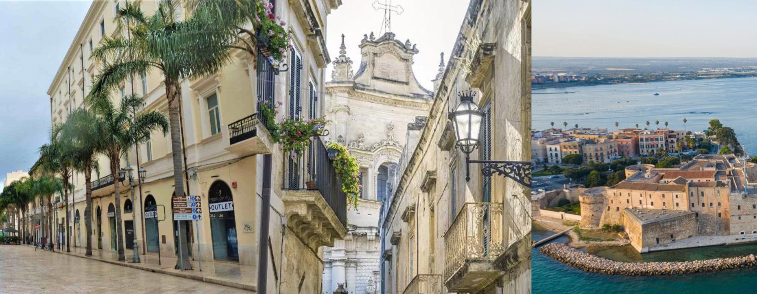 La penisola salentina unita nelle Terre d'Otranto, divisa dal fascismo con le province di Brindisi, Lecce e Taranto